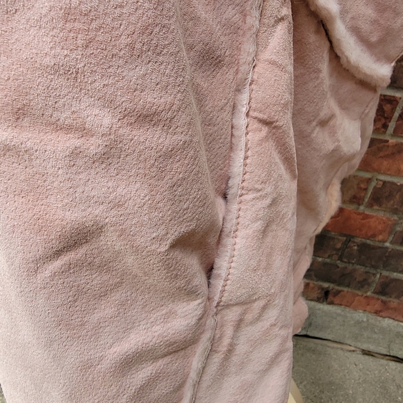 NWT Wilsons Maxima - Size L/XL Pink Suede Leather Poncho Cape Coat - Picture 13 of 16